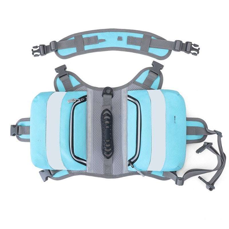 Outdoor Large Dog Backpack – Adjustable Oxford Cloth Travel Harness Pack for Hiking, Camping & Training (Black | Green | Yellow | Camouflage | Gray | Blue)