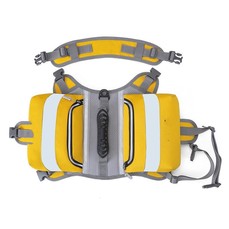 Outdoor Large Dog Backpack – Adjustable Oxford Cloth Travel Harness Pack for Hiking, Camping & Training (Black | Green | Yellow | Camouflage | Gray | Blue)