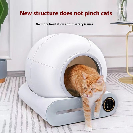 Automatic Smart Cat Litter Box – Self-Cleaning Electric Pooper Scooper with Odor Control (White)