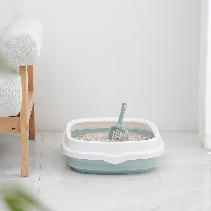High Quality Cat Litter Box with Scoop – Anti-Splash Pet Toilet for Cats & Small Dogs, Durable Plastic Design