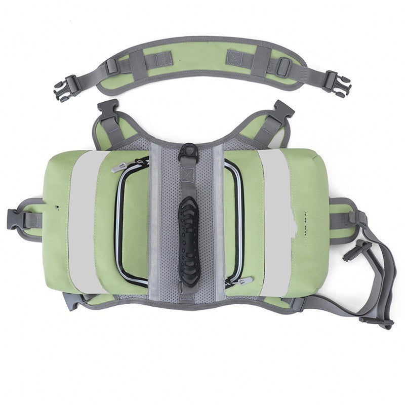 Outdoor Large Dog Backpack – Adjustable Oxford Cloth Travel Harness Pack for Hiking, Camping & Training (Black | Green | Yellow | Camouflage | Gray | Blue)