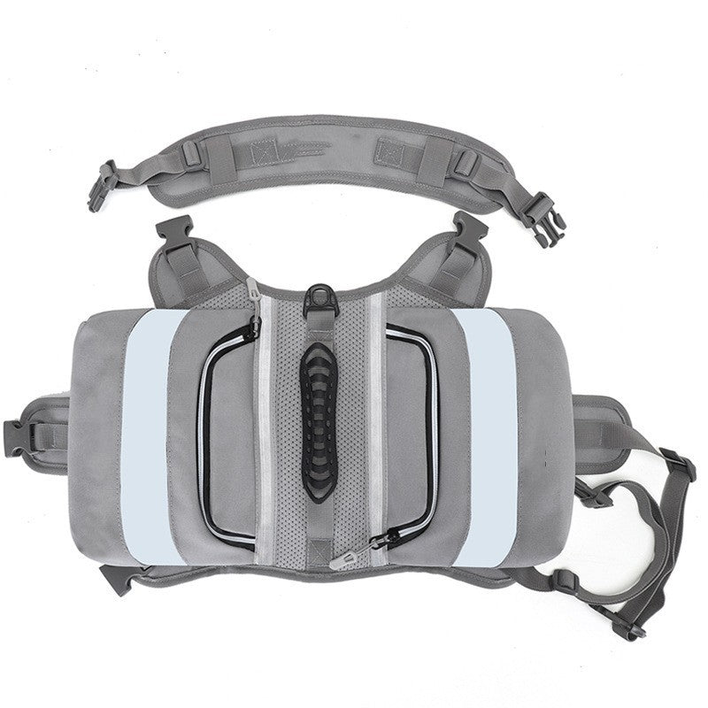 Outdoor Large Dog Backpack – Adjustable Oxford Cloth Travel Harness Pack for Hiking, Camping & Training (Black | Green | Yellow | Camouflage | Gray | Blue)