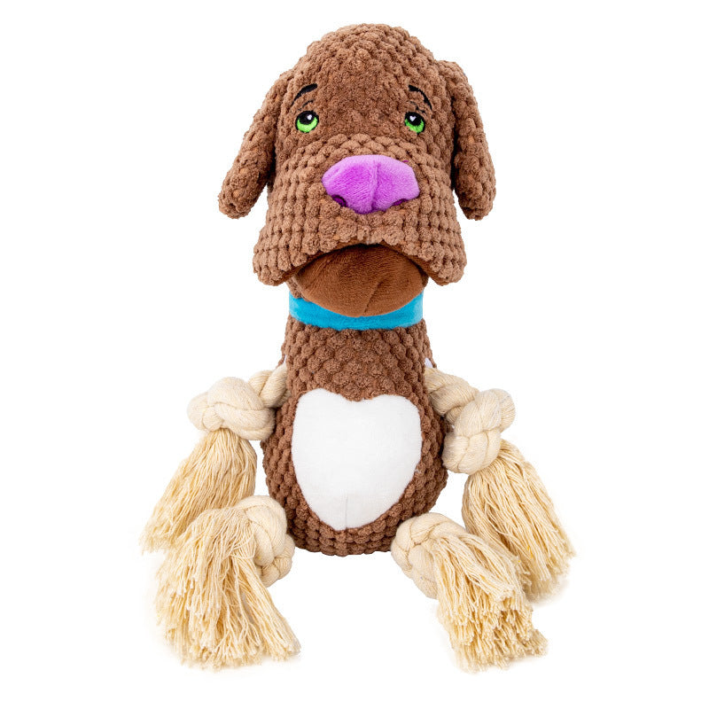 Dog Plush Shell Shape Containing Sound Paper Bb Called Bite-Resistant Molar Pet Toy Interactive Large Dog Puppy Pet Supplies