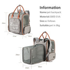 Large Capacity Oxford Cloth And PU Expandable Pet Bag