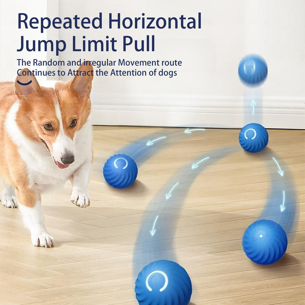 Interactive Bouncing Ball For Dogs,Automatic Smart Toy, Self-moving Rotating Stimulating Pet Entertainment, Noise-Reducing Urchin Cover,USB Rechargeable Dog Toy, Dog Electric Interactive Toy