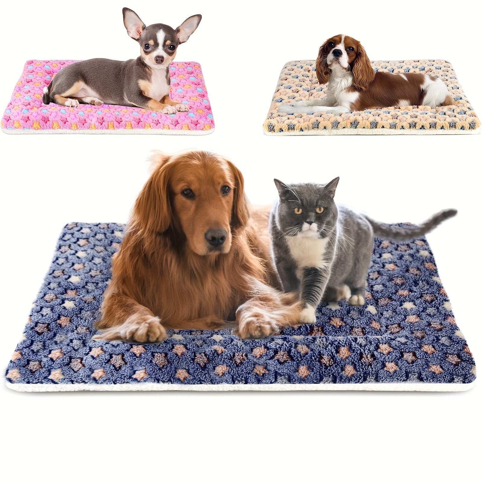 Pets Dog Bed Mat Crate Pad Soft Pet Bed Washable Crate Mat For Large Medium Small Dogs Reversible Fleece Dog Crate Kennel Mat Cat Bed Liner Super Soft Fluffy Premium Fleece Pet Blanket Main image