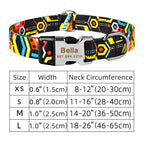 Adjustable Nylon Custom Dog Collar Free Engraved Name ID Tag