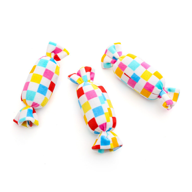 Pet Dog Toy BB Call Sweet Candy Square Puzzle