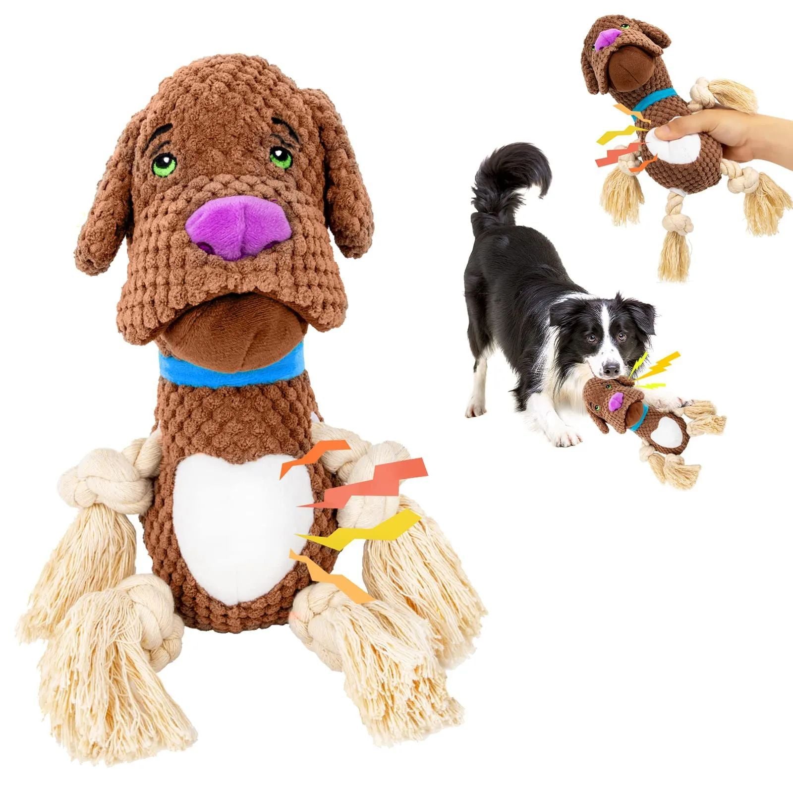 Dog Plush Shell Shape Containing Sound Paper Bb Called Bite-Resistant Molar Pet Toy Interactive Large Dog Puppy Pet Supplies
