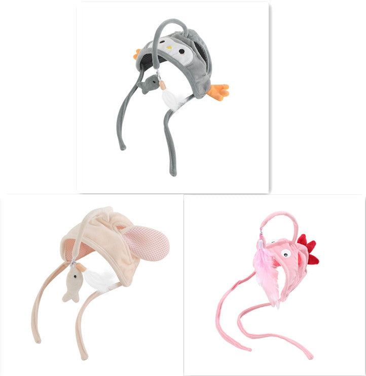 New Head Wearing Feather Funny Cat Stick Funny Cat