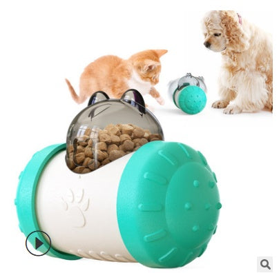 Funny Dog Treat Leaking Toy With Wheel Interactive Toy For D