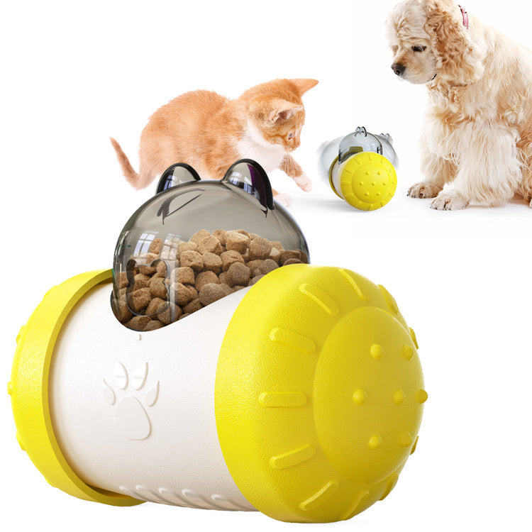 Funny Dog Treat Leaking Toy With Wheel Interactive Toy For D