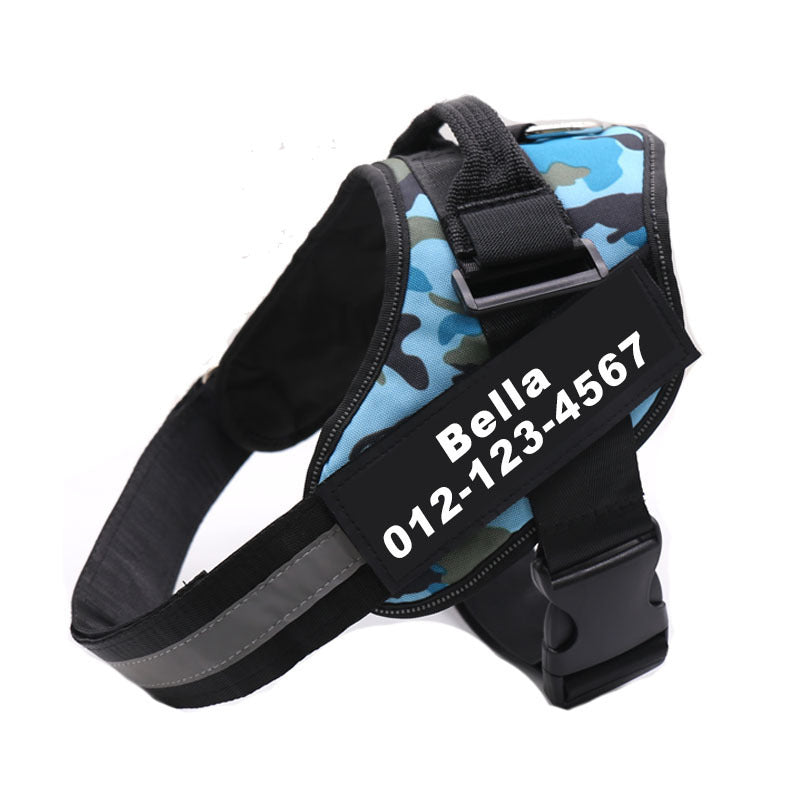 Personalized Dog Harness No Pull Reflective Breathable Adjustable Pet Harness For Small Large Dog Harness Vest With Custom Main image
