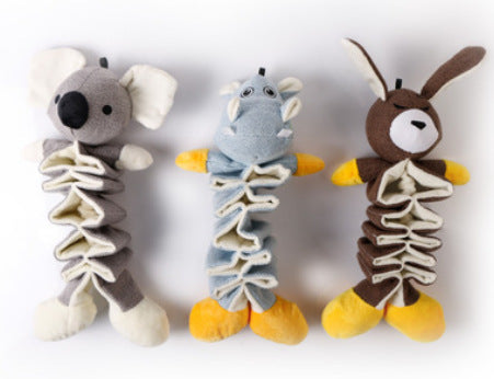 New Plush Toy Dog Pet Toy Kangaroo Koala Hippo Cotton And Linen Toy Secondary image