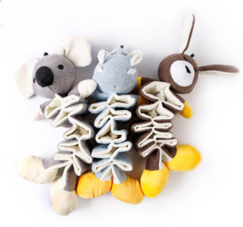 New Plush Toy Dog Pet Toy Kangaroo Koala Hippo Cotton And Linen Toy Main image