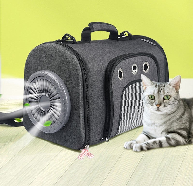 Pet Out Bag With Fan Side Mesh Ventilation Main image