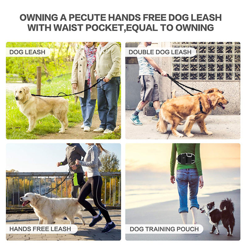 Dog Training Leash Waist Bag Hands-Free Outdoor Pet Running Walking Leash Portable Dog Food Water Cup Storage Bags Secondary image