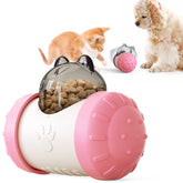 Funny Dog Treat Leaking Toy With Wheel Interactive Toy For D