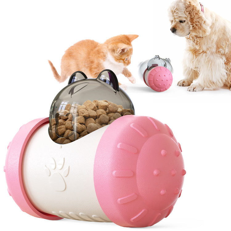 Funny Dog Treat Leaking Toy With Wheel Interactive Toy For D