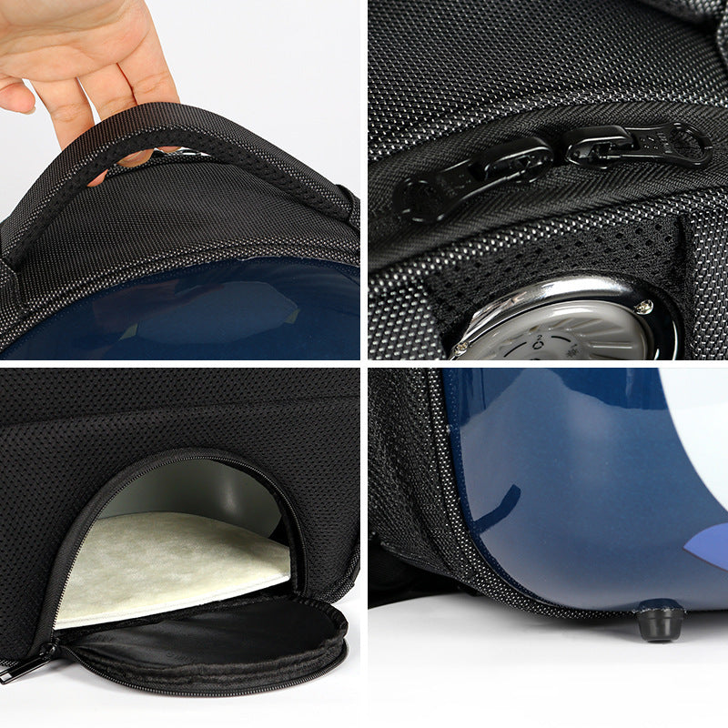 Going Out Intelligent Temperature Control Double Shoulder Transparent Space Capsule Cat Bag Secondary image