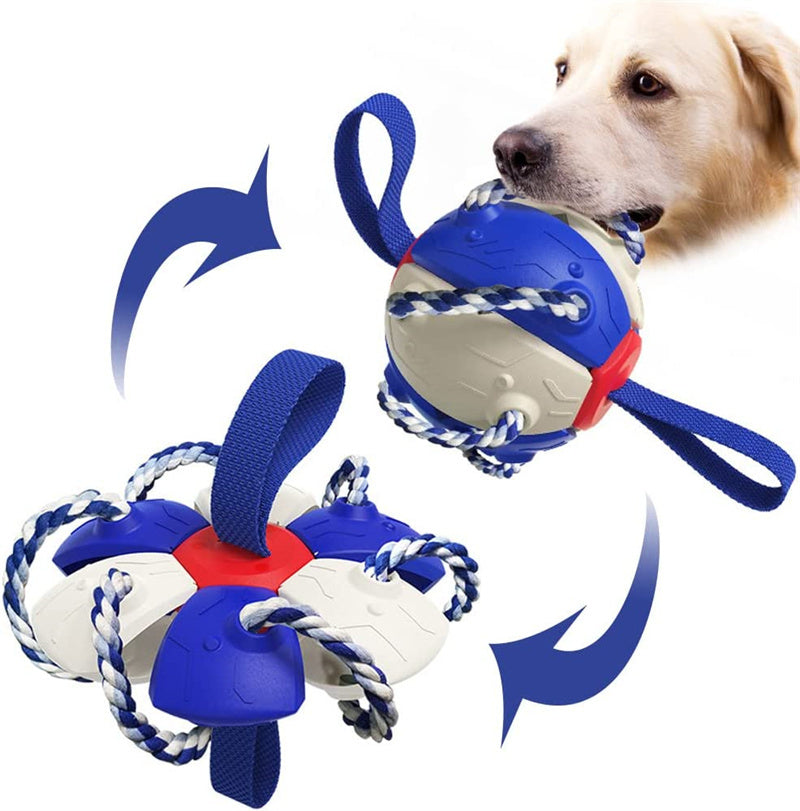 Interactive Dog Football Soccer Ball With Tabs Inflated Training Toy Outdoor Border Collie Balls Pet Products Main image