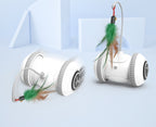 Interactive Cat Toy With Interchangeable Heads Pet Feather T