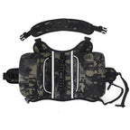 Outdoor Large Dog Backpack – Adjustable Oxford Cloth Travel Harness Pack for Hiking, Camping & Training (Black | Green | Yellow | Camouflage | Gray | Blue)