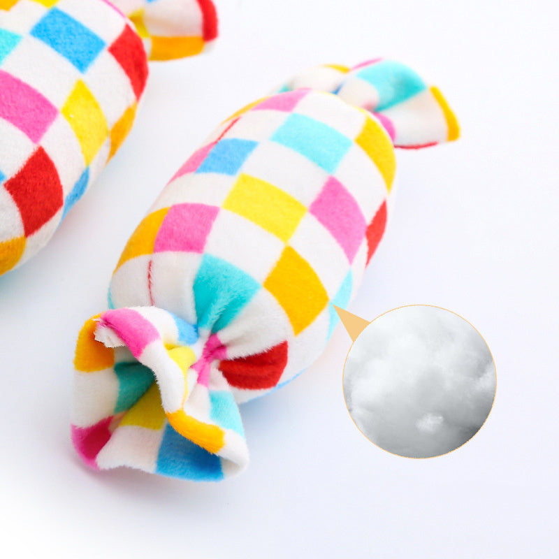 Pet Dog Toy BB Call Sweet Candy Square Puzzle