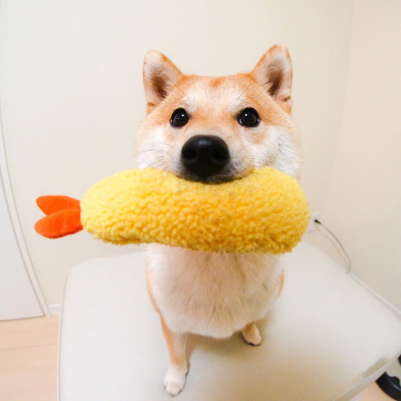 Fried Shrimp Tempura Dog Pet Chew Bite Squeaky Toy Cute Stuffed Main image