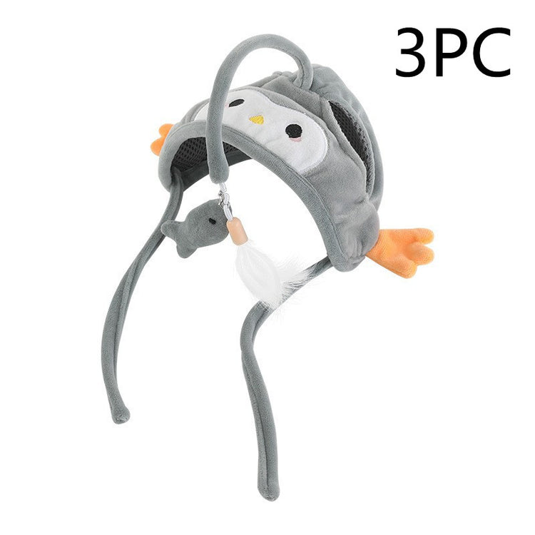 New Head Wearing Feather Funny Cat Stick Funny Cat