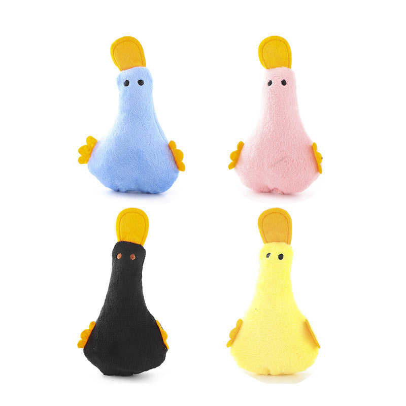 Cute Duck Pet Toys Dog Cat Plush Toy Squeak Sound Dog Toys Catnip Toy Dog Chew Toy For Small Large Dogs Training Accessories Main image