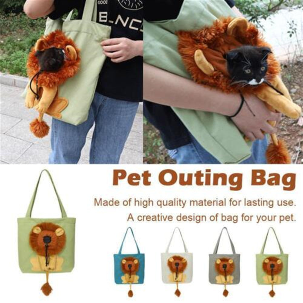 Soft Pet Carriers Lion Design Portable Breathable Bag Cat Dog Carrier Bags Outgoing Travel Pets Handbag With Safety Zippers Main image