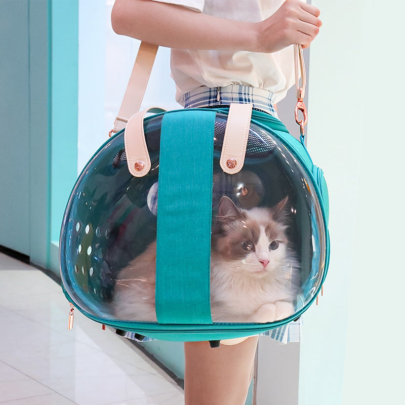 Double Fish Transparent Dog Bag Puppy Cat Cane Backpack Accessory Things Accessoires Bag Products Small Cage Pet Animal Seat Bed Double Fish Transparent Dog Bag Puppy Cat Cane Backpack Access Main image