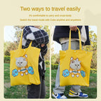 Pet Canvas Shoulder Bag, Cute Animal ShapedCat Carrier Canvas Bags,Portable Pet CanvasTote Chest Bag That Can Expose Head,OutdoorTravel Pet Carrier For Cats Dogs Pet Supplies