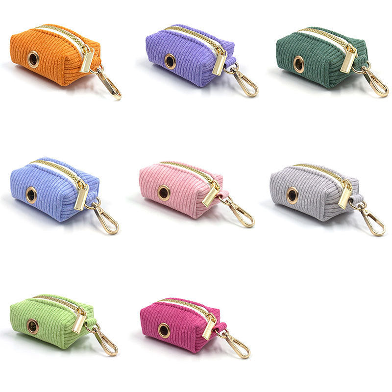 Corduroy Pet Dog Go Out Garbage Bag Velvet Cute Dog Poop Bag Main image