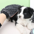 Pet Bathing Brush 2-in-1 Grooming Glove Elegant Dog Grooming Tool For Brushing, Massaging, And Drying Pet Grooming Kit For Dog Cat 2-Sided Bathing Brush Cleaning Massage Glove