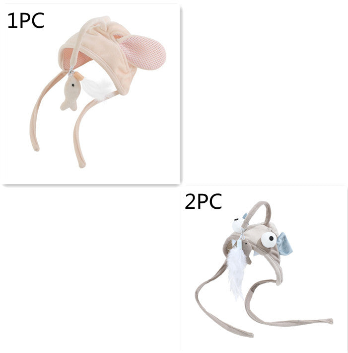 New Head Wearing Feather Funny Cat Stick Funny Cat