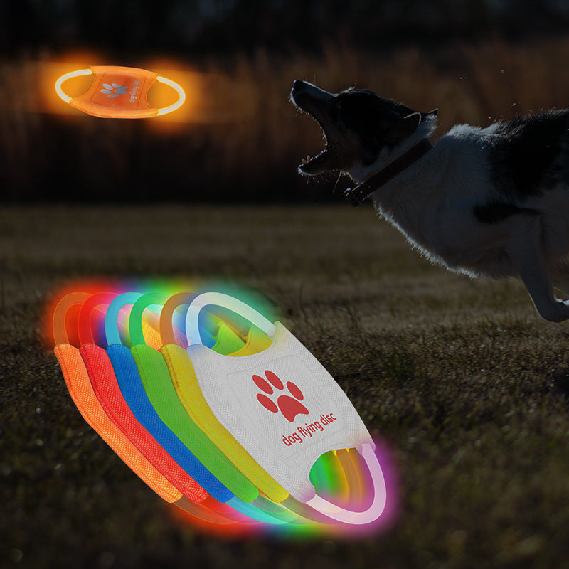 Dog Flying Discs Light Glowing LED LuminousTrainning Interactive Toys Game Flying Discs Dog Toy Pet Dog Accessories Pet Products Secondary image