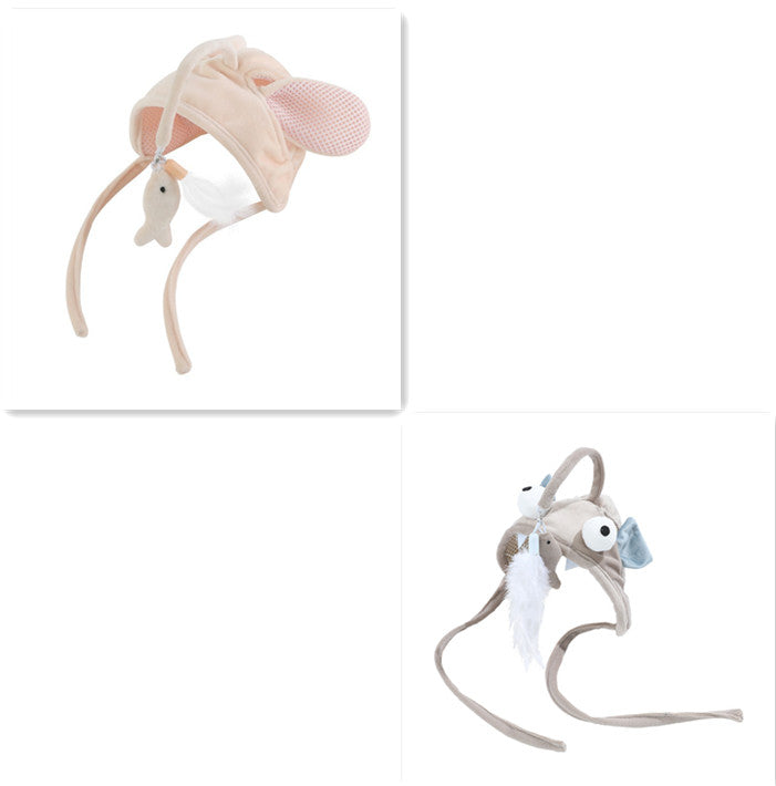 New Head Wearing Feather Funny Cat Stick Funny Cat