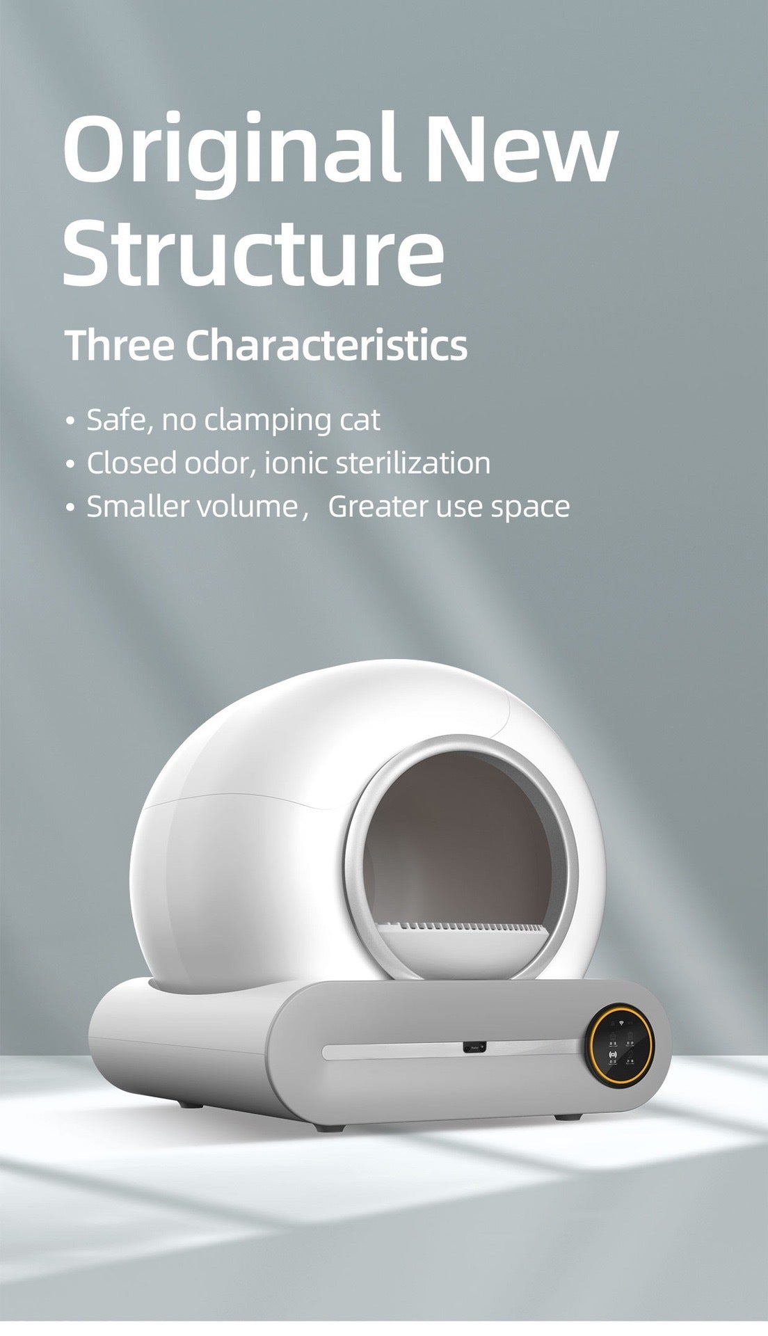 Automatic Smart Cat Litter Box – Self-Cleaning Electric Pooper Scooper with Odor Control (White)