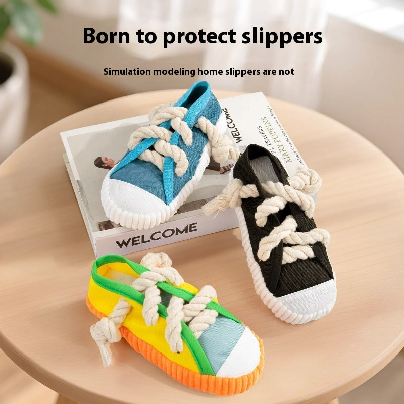 Dog Sound Slippers Toy Self-Hi Relieving Stuffy Bends And Hitches Molar Secondary image