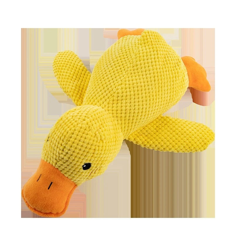 Pet Plush Toy Dog Calming Duck Stuffed Duck Toys Chew Toy Squeaky For Puppy Pet Teeth Cleaning Chew Pillow Toy Pet Supplies Secondary image