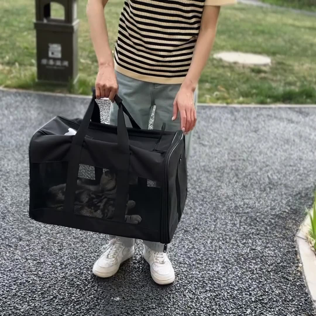 Dog Cat Carriers Bags Car Portable Transport Pet Bag Cage Portable Pet Foldable Outgoing Travel Breathable Pets Handbag Secondary image