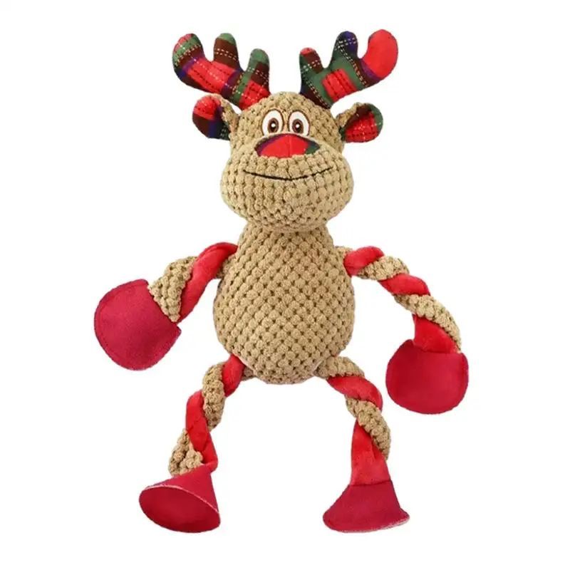 Interactive Christmas Dog Toys Squeaky Plush Holiday Dog Toys Dog Toys For Aggressive Chewers Plush Puppy Chew Toys Interactive Main image