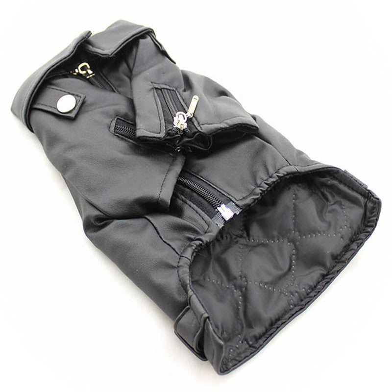 Pet Small Dog Sticker Embroidered Eagle Leather Jacket Secondary image