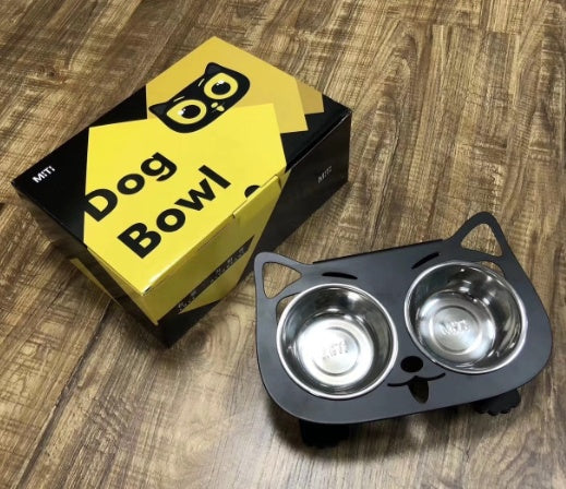 -Anti-falling Cat Dog Feeding Water Bowl