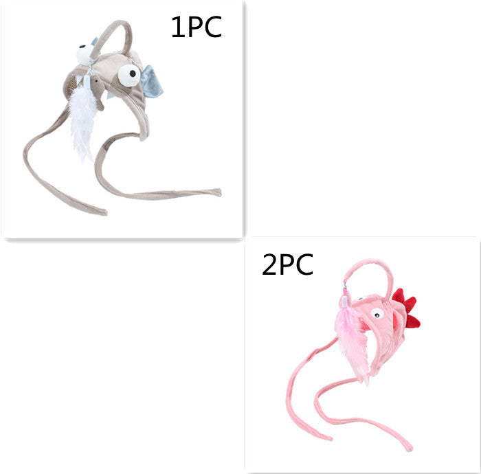 New Head Wearing Feather Funny Cat Stick Funny Cat