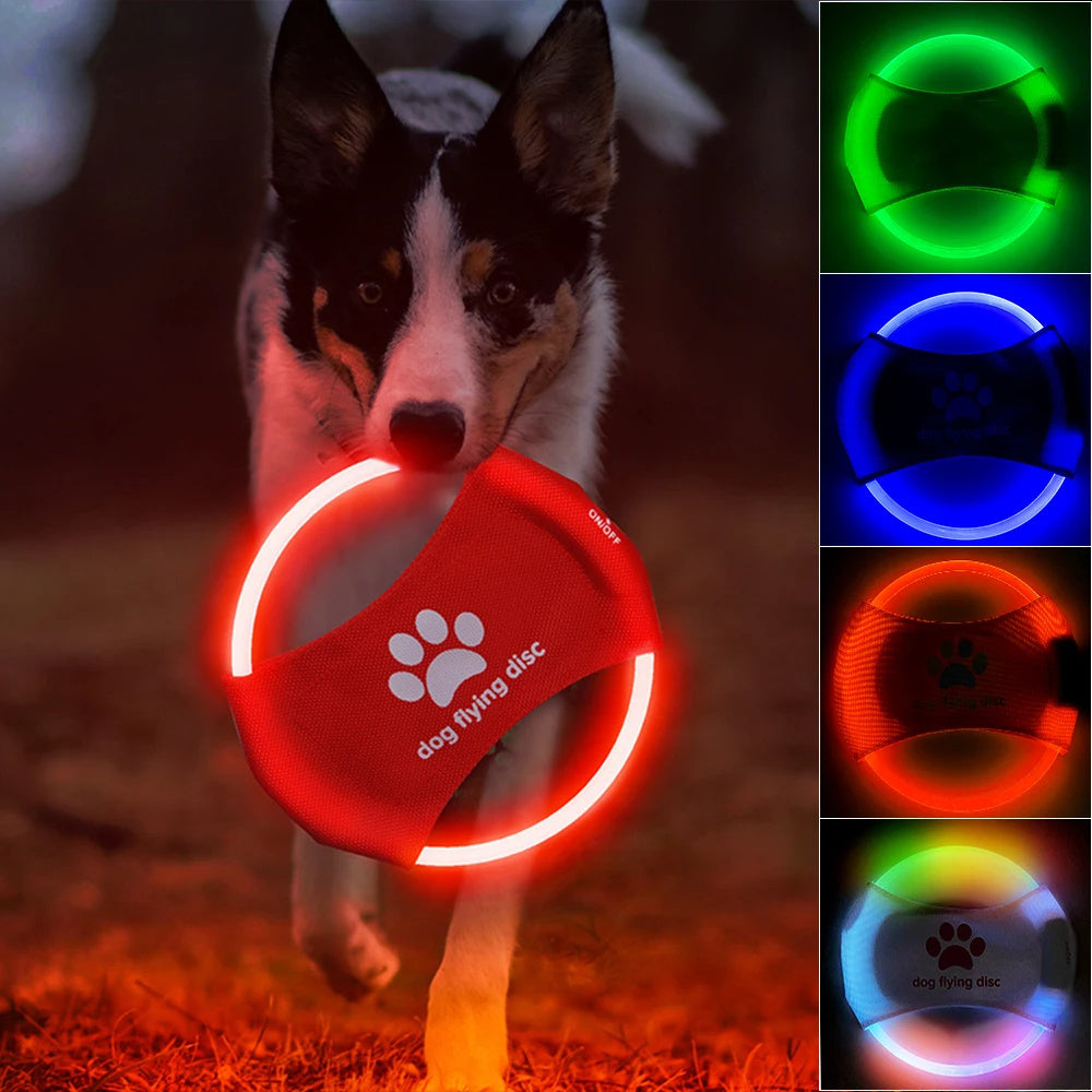 Dog Flying Discs Light Glowing LED LuminousTrainning Interactive Toys Game Flying Discs Dog Toy Pet Dog Accessories Pet Products Main image