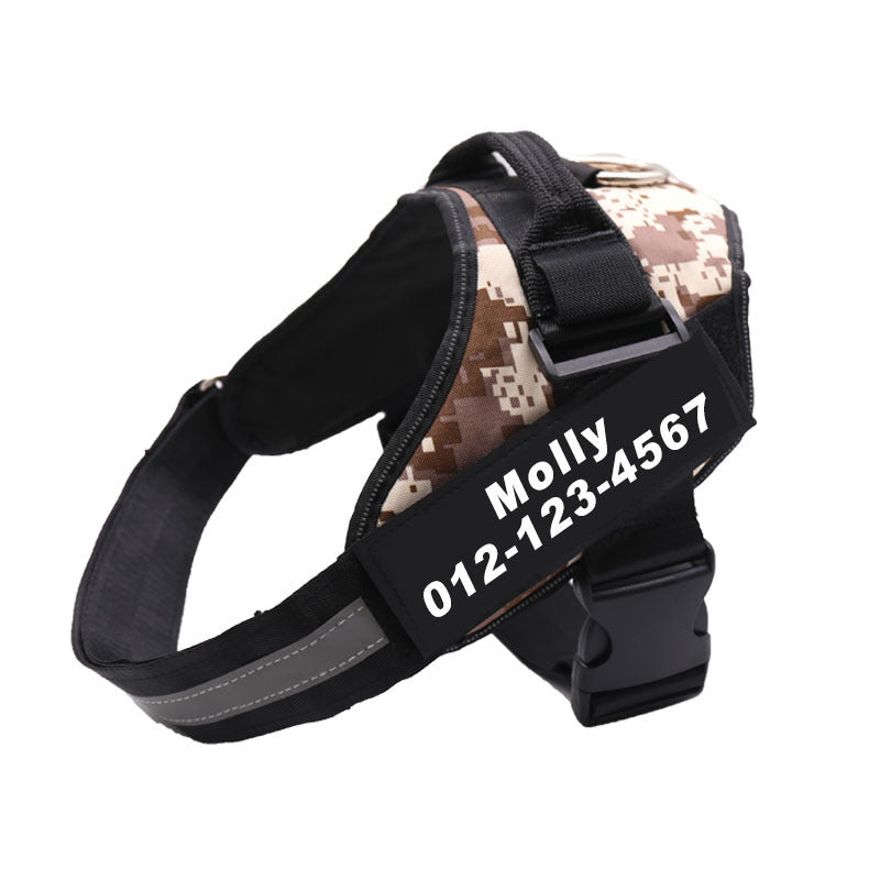 Personalized Dog Harness No Pull Reflective Breathable Adjustable Pet Harness For Small Large Dog Harness Vest With Custom Secondary image