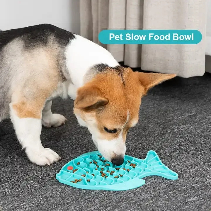 Silicone Lick Mat For Pet Dogs Slow Food Plate Rice Bowl For Small Medium Dog Anti Gulping Choking Feeder Puppy Treat Dispenser Main image